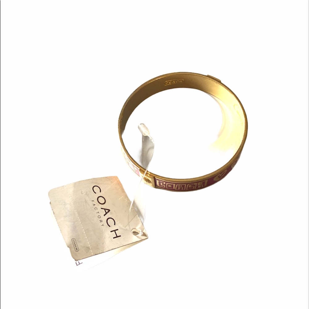 NWT COACH Gold/Pink 1/2” Poppy Bracelet - Picture 4 of 4
